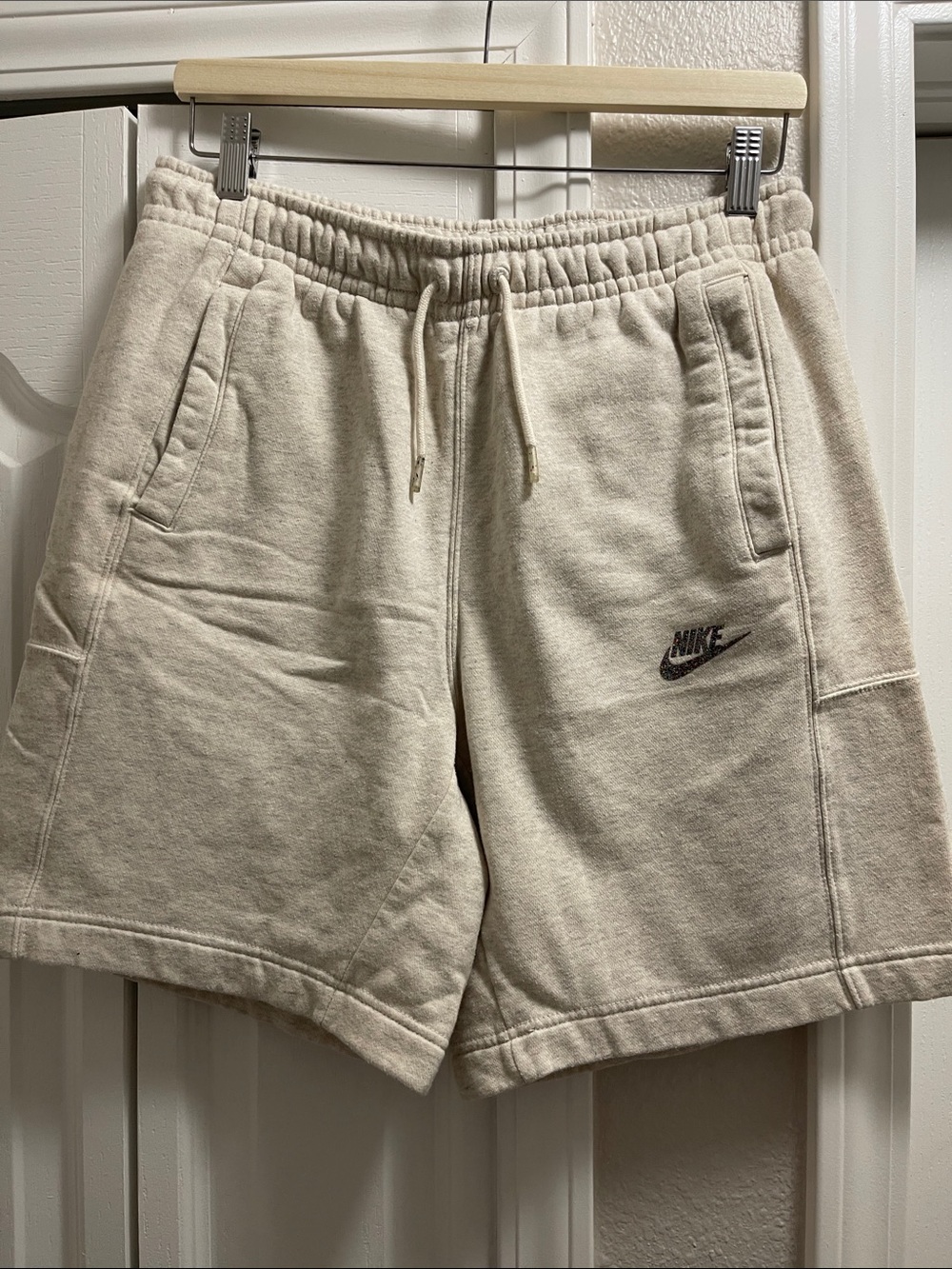 Nike Men's Cream Athletic Fleece Shorts